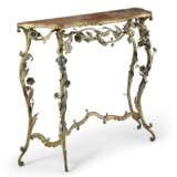 PAIR OF FRENCH POLYCHROME, PARCEL-GILT WROUGHT-IRON CONSOLES AND MIRRORS - photo 4