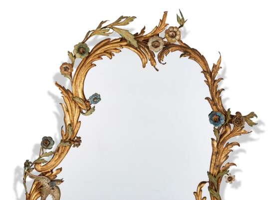 PAIR OF FRENCH POLYCHROME, PARCEL-GILT WROUGHT-IRON CONSOLES AND MIRRORS - photo 11