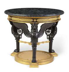 GILT AND PATINATED-BRONZE CENTER TABLE