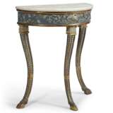 SOUTH ITALIAN BLUE AND CREAM-PAINTED AND PARCEL GILT SIDE TABLE - photo 2