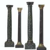 TWO PAIRS OF ITALIAN MARBLE COLUMNS AND AN ORMOLU FIGURE OF A YOUNG BACCHUS - photo 1