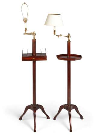 TWO BRASS-MOUNTED MAHOGANY FLOOR LAMPS - photo 2
