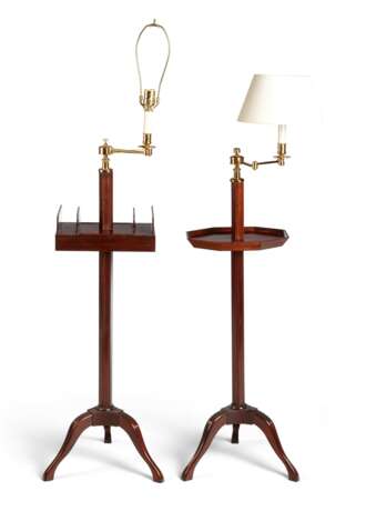 TWO BRASS-MOUNTED MAHOGANY FLOOR LAMPS - photo 3