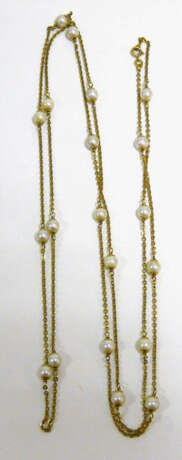 Goldkette mit Perlen - photo 1