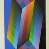 Victor Vasarely, Kinetische abstrakte Komposition - Op Art (Épreuve d´ Artiste) - Foto 2