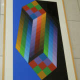 Victor Vasarely, Kinetische abstrakte Komposition - Op Art (Épreuve d´ Artiste) - Foto 3