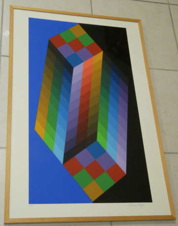 Victor Vasarely, Kinetische abstrakte Komposition - Op Art (Épreuve d´ Artiste) - фото 3