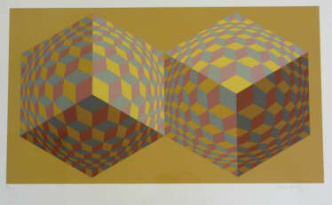 Victor Vasarely, Kinetische abstrakte Komposition - Op Art
