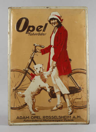 Seltenes Werbeschild Opel Fahrräder - photo 1