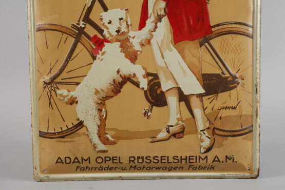 Seltenes Werbeschild Opel Fahrräder - photo 3