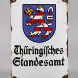 Emailleschild Thüringisches Standesamt - photo 1