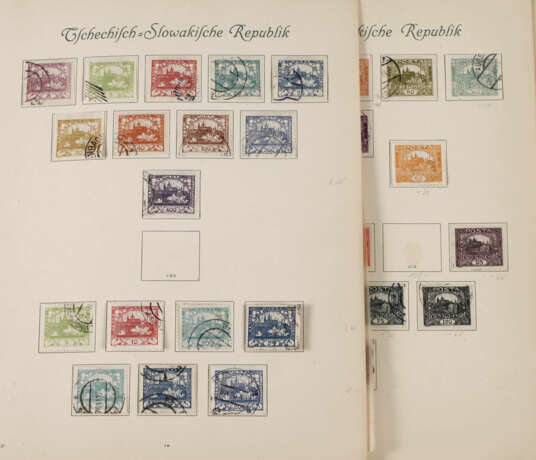 Sammlung Briefmarken Tschechoslowakei 1918–1938 - Foto 1