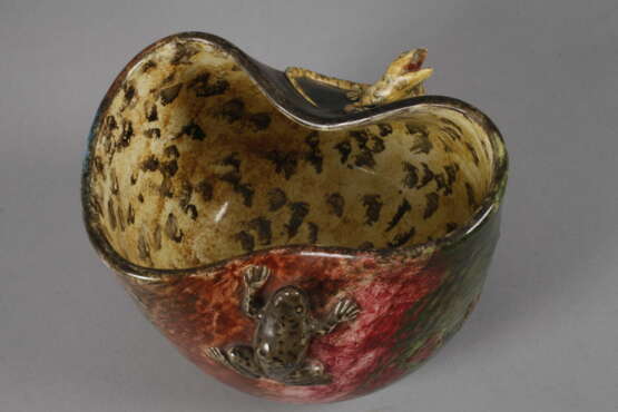 Frankreich Vase mit Frosch und Eidechse - Foto 5