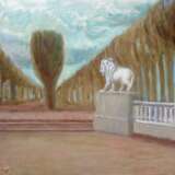 Gemälde „Die Luxemburg-Gärten, Landschaft mit einem Löwen.“, Leinwand, Ölfarbe, Neoimpressionismus, Landschaftsmalerei, 2015 - Foto 1