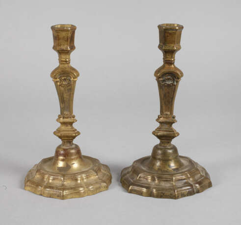 Paar barocke Bronzeleuchter - photo 1
