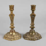 Paar barocke Bronzeleuchter - Foto 1