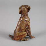 Wiener Bronze sitzender Hund - Foto 2