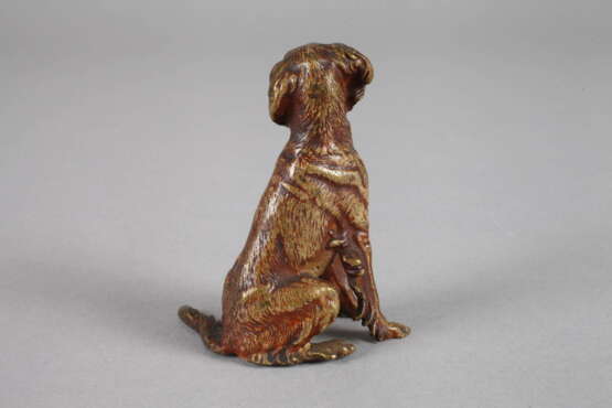 Wiener Bronze sitzender Hund - photo 2