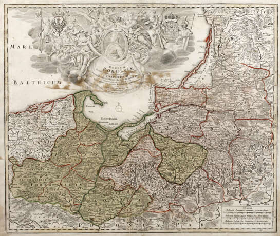 Johann Baptista Homann, Kupferstichkarte Preußen - Foto 1