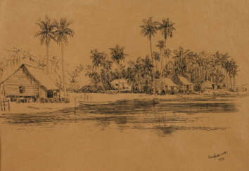 Raja Azhar Idris, Hütten am Fluss