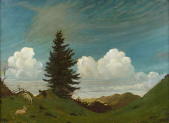 Hanns Herzing, "Baum im Wolkenspiel"