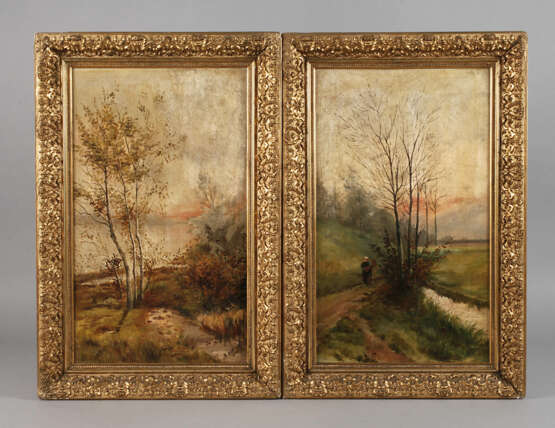 B. Benjamin, Paar impressionistische Landschaften - Foto 1