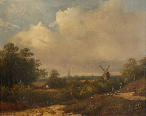 Johannes Pieter van Wisselingh, Idyllische Landschaft - Foto 1