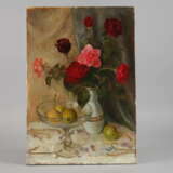 Tafelstillleben mit Rosen und Obstschale - фото 2