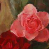 Tafelstillleben mit Rosen und Obstschale - фото 4