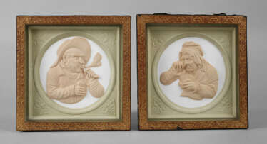 Pair Of Relief Plates