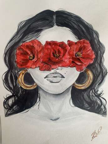 Design Painting “Spanish girl”, Paper, Watercolor, Contemporary art, 2020 - photo 2