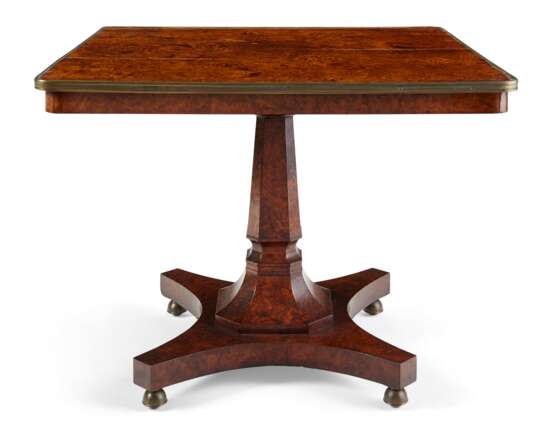 PAIR OF NORTH EUROPEAN BURL WALNUT AND GILT-METAL TABLES - photo 2