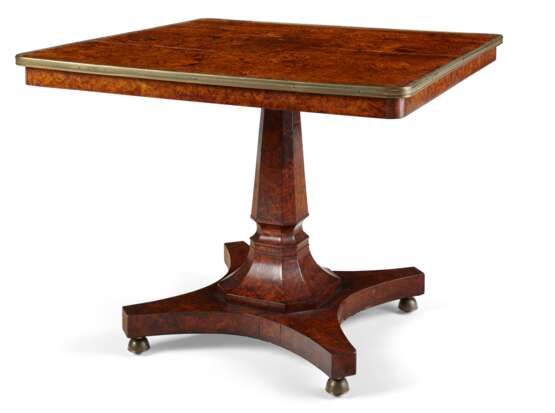 PAIR OF NORTH EUROPEAN BURL WALNUT AND GILT-METAL TABLES - photo 3