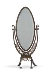 FRENCH WROUGHT-IRON TABLETOP CHEVAL MIRROR