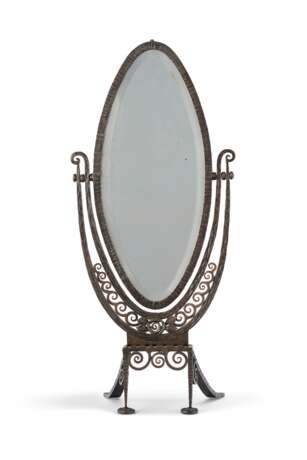 FRENCH WROUGHT-IRON TABLETOP CHEVAL MIRROR - photo 1