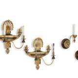 PAIR OF SOUTH EUROPEAN GILT AND GREY-PAINTED TWIN-BRANCH WALL-LIGHTS - photo 2