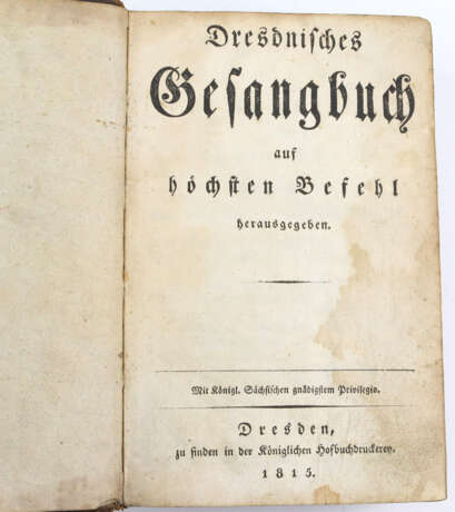 Dresdnisches Gesangbuch von 1815 - photo 1