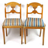 Biedermeier Stuhl Paar um 1840 - photo 1