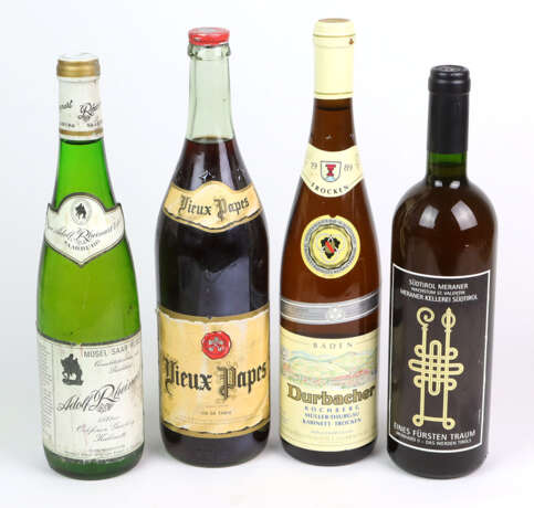 4 Weinflaschen 1977 bis 1996 - фото 1