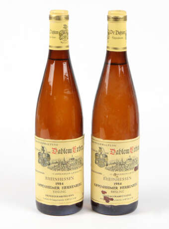 2 Weißweinflaschen Riesling 1984 - photo 1