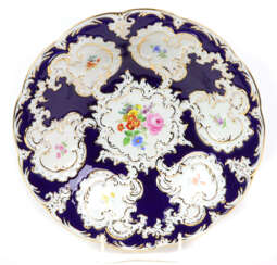 Meissen Kobalt Prunkschale *Blumenbouquet*