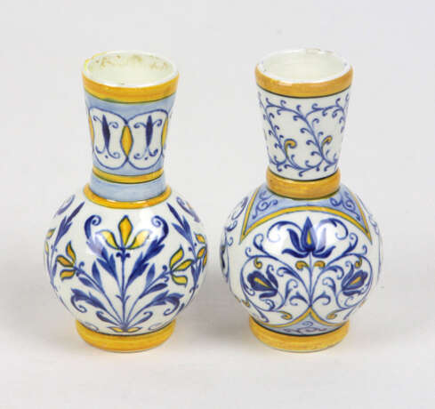 Miniatur Fayence Vasenpaar - photo 1
