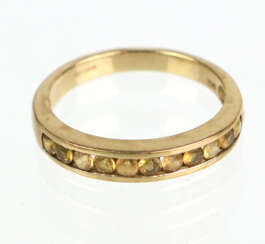 Ring mit gelbem Saphir - Gelbgold 375