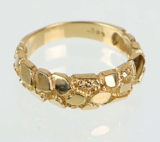 Gold Nugget Ring - Gelbgold 585 - Foto 1