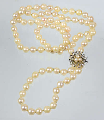 große Akoya Perlenkette mit Kettenverkürzer - photo 1