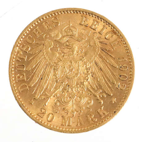 Goldmünze 20 Mark Preussen 1902 A - photo 2