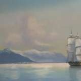 Design Gemälde, Gemälde „Schiff vor der Küste“, Leinwand, Ölfarbe, Landschaftsmalerei, 2020 - Foto 3