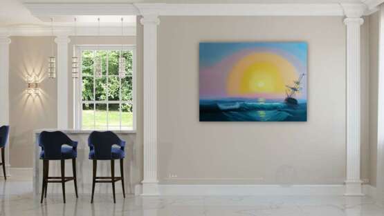 Интерьерная картина, Картина «Солнечный свет», Холст, Масляные краски, Морской пейзаж, 2020 г. - фото 4
