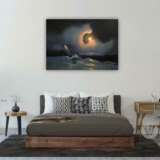 Интерьерная картина «Буря на море лунной ночью», Холст, Масляные краски, Морской пейзаж, 2020 г. - фото 4