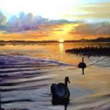 Painting “Lake of Lovers”, Canvas on the subframe, Oil paint, Realist, Landscape painting, 2020 - photo 1